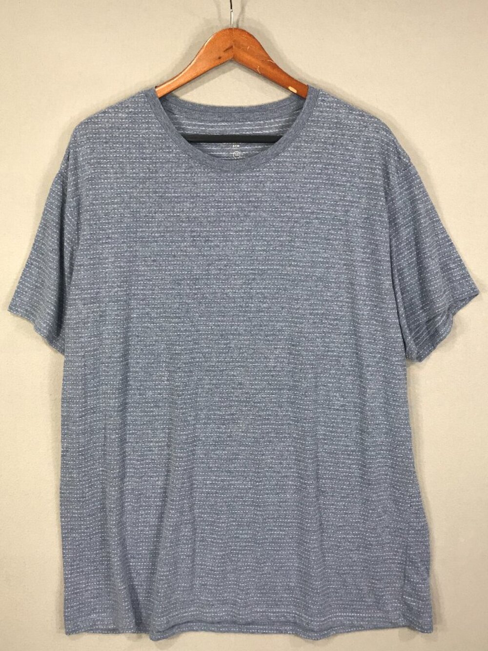 Goodfellow & Co T Shirt Men’s 2XL Blue Striped Pullover Crewneck Short Sleeve